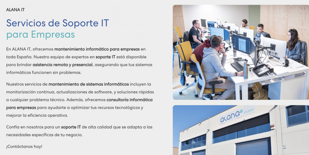 Alana IT, empresa de outsourcing tecnológico en España